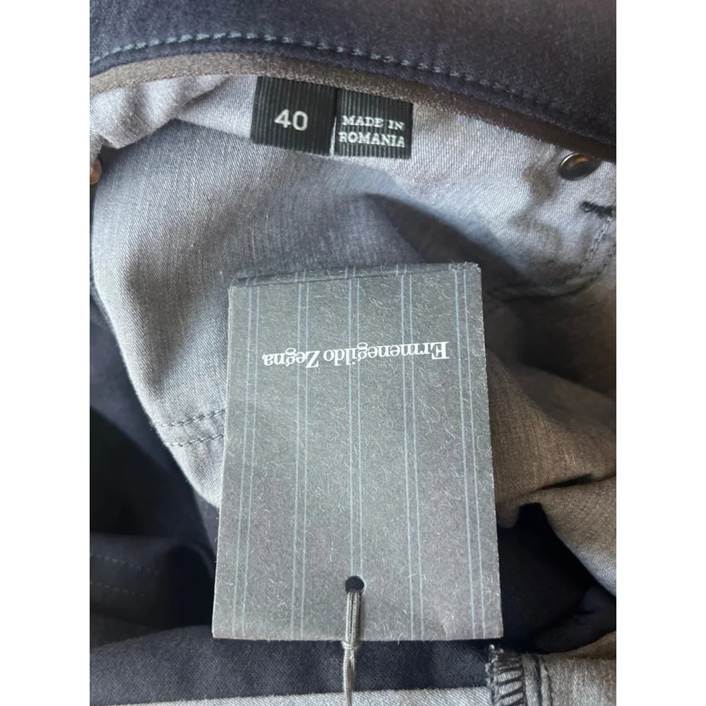 NWT Ermenegildo Zegna Black Wool Casual Trousers Pants Men’s Size US 40 Luxury